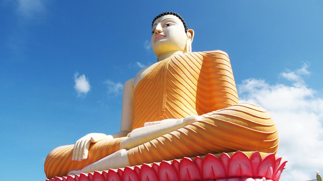 Buddha statue at Kande Vihara. This one is the biggest sitting Buddha in Sri Lanka