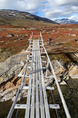 Wanderbr&uuml;cke im Norwegischen Fj&auml;ll