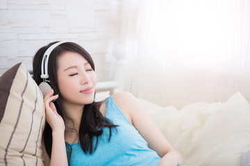 woman enjoying the music