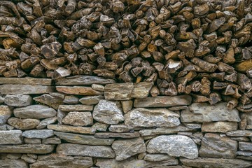 Textured Old Brick Wall in Nepal