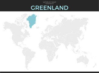 Fototapeta na wymiar Greenland Location Map