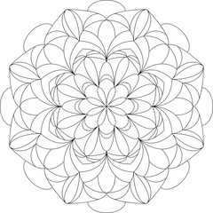 Mandala zur Meditationshilfe, Malbuch für Erwachsene, Achtsamkeit Malvorlage