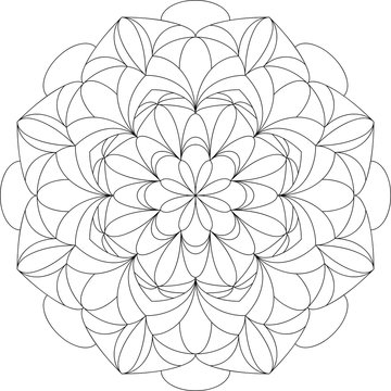 Mandala zur Meditationshilfe, Malbuch f&uuml;r Erwachsene, Achtsamkeit Malvorlage