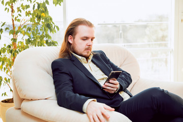 Young businessman in the office