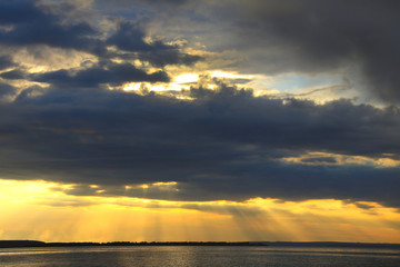 cumulonimbus over the river