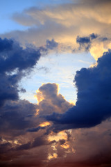 delightful clouds at sunset