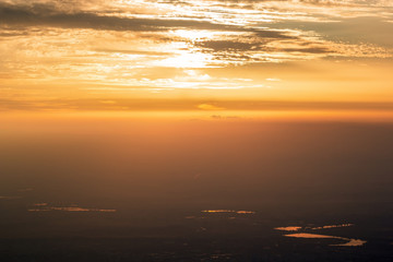 sunrise scene with clouds