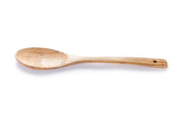 Wooden spoon isolated on white