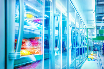 Refrigerator in the supermarket