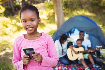 Happy family enjoying together