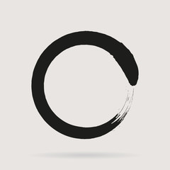 Circle Retro Shape. Black Stamp. Grunge Stamp. Banners, icons, Labels and Badges