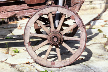 Fototapeta premium old wheel carts