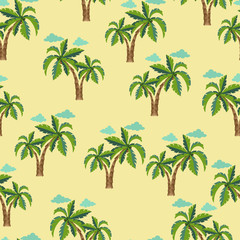 Palm trees Seamless pattern.