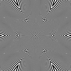 Black and White Abstract Striped Background. Vector Illustration.
