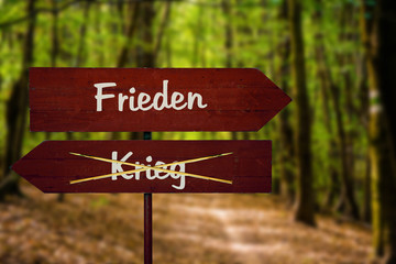 Schild 104 - Frieden