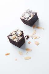 Chocolate brownies, bitten off