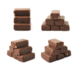 Pyramid of chocolate candies