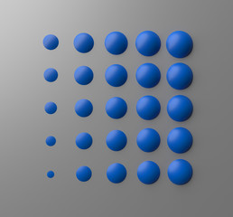 3D balls abstract composition