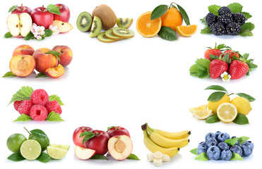 Früchte Obst frische Frucht Rahmen Textfreiraum Copyspace