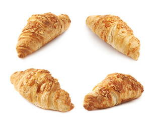Cheese croissant pastry isolated