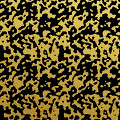 Camouflage vector seamless golden pattern.