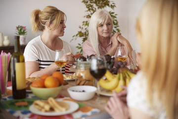Eating lunch and spending time with friends