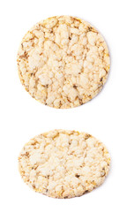 Round diet rice cracker isolated