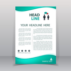 Vector of annual report template.