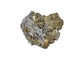 Quartz crystals,zinc blend and beautiful pyrite