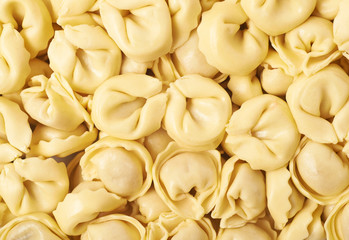 Surface covered with ravioli