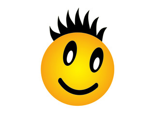 Face on a white background