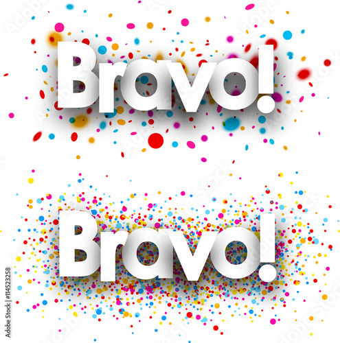 Bravo Paper Banners Set Stock Image And Royalty Free Vector