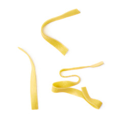Single fettuccine pasta ribbon
