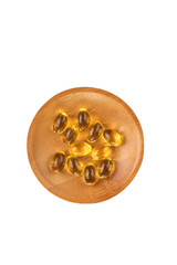 Nutrient particles isolated on the whtie background