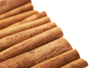 Surface covered with cinnamon sticks