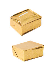 Bouillon stock broth cube isolated