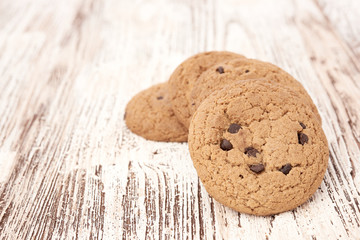 oat cookies on wooden table