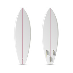 Realistic vector blank surfboard
