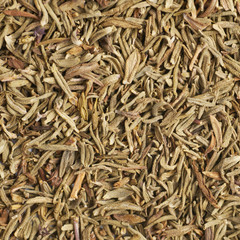 Surface coated with dried thyme