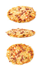 Mini pizza pastry isolated