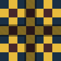 Set seamless British tartan pattern. Plaid brown, red and yellow palette tartan pattern. Repeated twill texture for web, print, fashion fabric, textile design, background for invitation card Vector