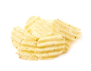 Pile of few potato chips