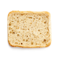 Single piece of bread bun isolated