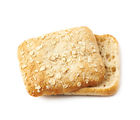 White bread buns composition