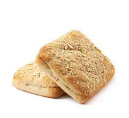 White bread buns composition