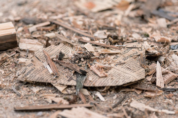 texture of the floor in the sawdust