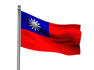Nation flag on white background 3d rendering