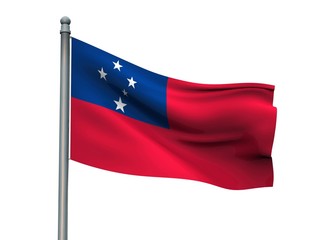 Fototapeta na wymiar Nation flag on white background 3d rendering