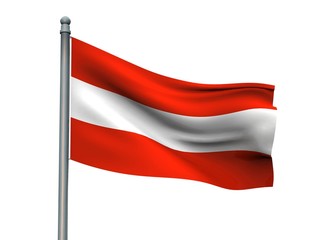 Nation flag on white background 3d rendering