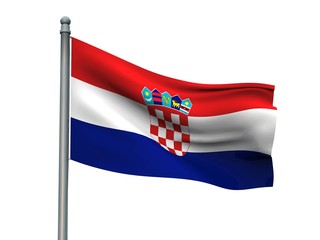 Nation flag on white background 3d rendering